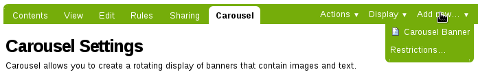 Carousel Add New