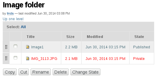 Image Folder Listing