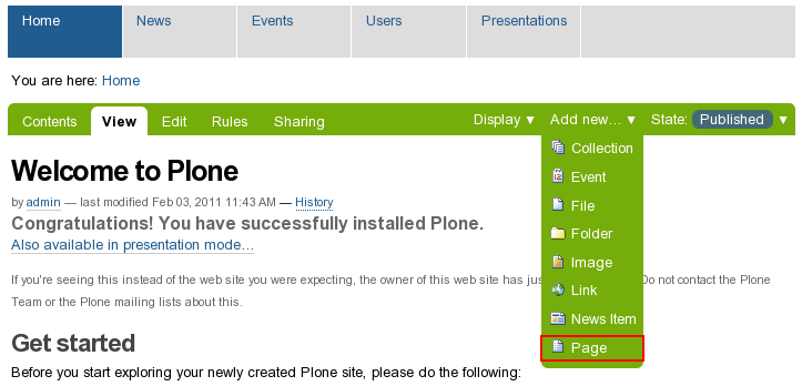 Add Menu Page