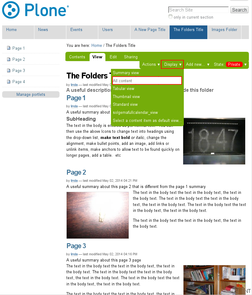 Display All Content