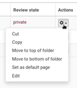 Contents Individual Item Actions