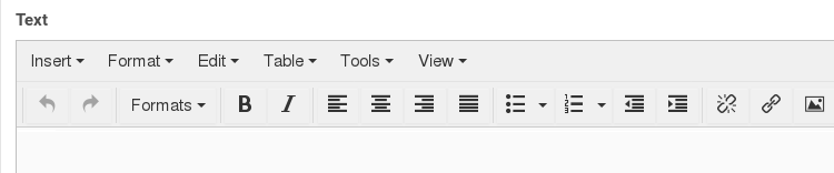 TinyMCE Option List Long