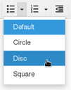 TinyMCE Unordered List Option