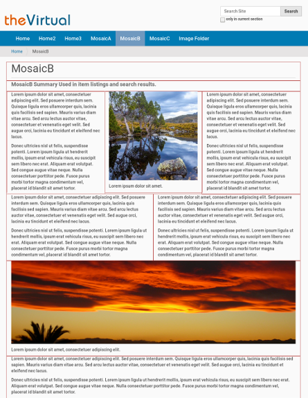 Mosaic Different columns Outline