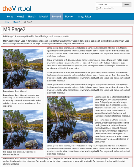 Mosaic Different widths